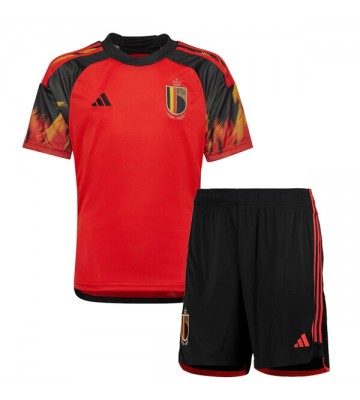 Maillot de foot Belgique Domicile enfant Monde 2022 Manches Courte (+ pantalon court)